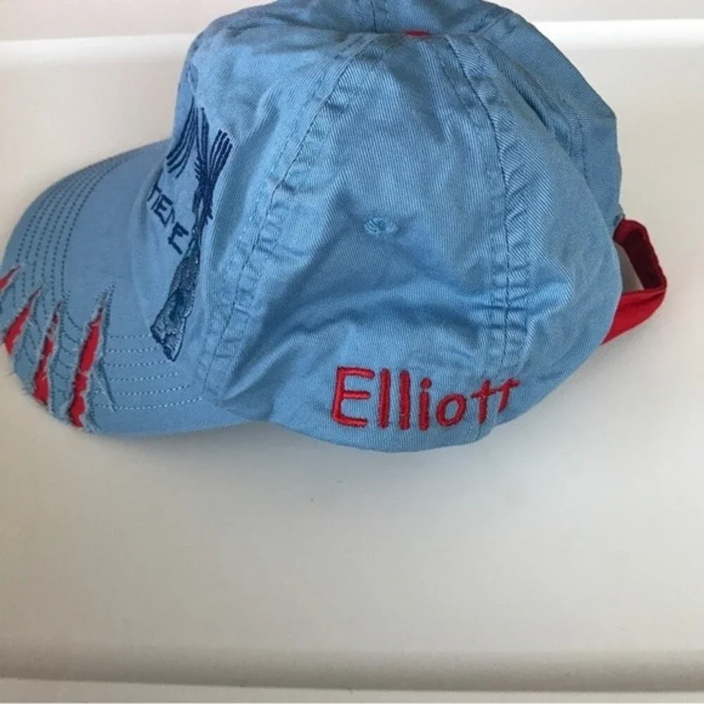 Disney parks lilo and stitch kids light blue hat Elliott name stitched Youth